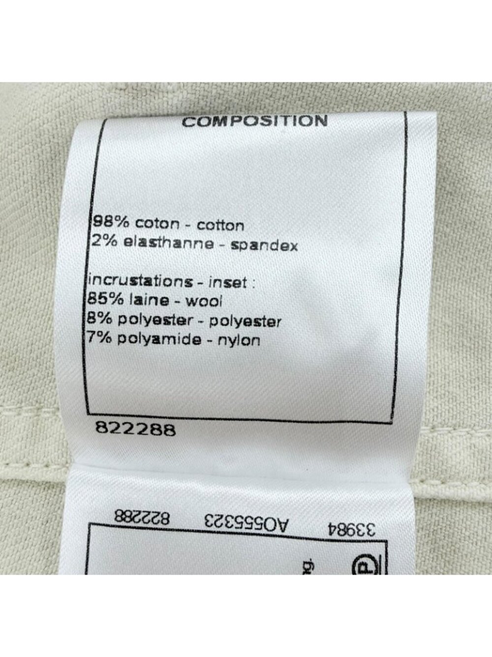 Chanel Mini Coco Button with Stone Fleece Denim Jacket Ivory 34 - Picture 11 of 13